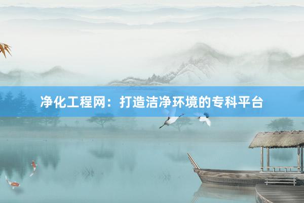 净化工程网：打造洁净环境的专科平台